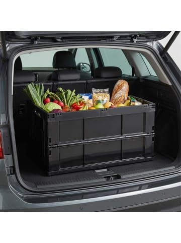 relaxdays 5x Transportbox in Schwarz - 60 l