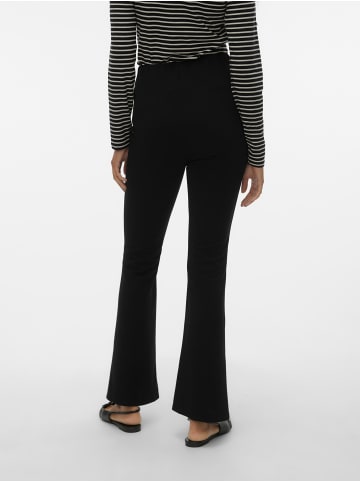 Vero Moda Lockere Stoffhose Stretch Flare Pants mit Schlag VMLIVA in Schwarz