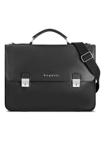 Bugatti Valencia Aktentasche Leder 38 cm Laptopfach black