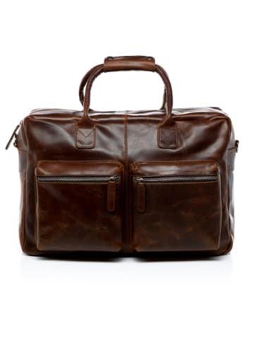 SID & VAIN Leder-Aktentasche Leder Businesstasche Herren BRIGHTON in braun