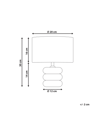 Beliani Tischleuchten BETWA in Braun/Beige - (W) 20 x (H) 30 x (L) 20 cm