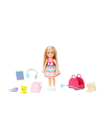 Barbie Puppe Chelsea HJY17 mit Reise Spiel-Set und Welpen - ab 3 Jahre