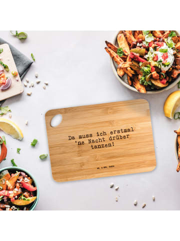 Mr. & Mrs. Panda Schneidebrett Da muss ich erstmal... mit Spruch in Braun