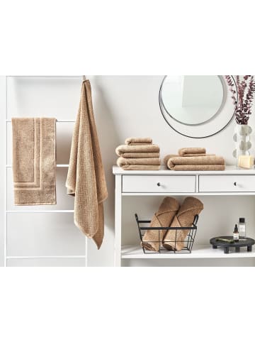 Beliani 9er-Set Handtuch MITIARO in Beige