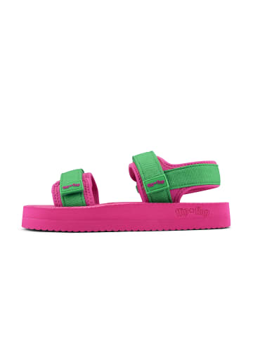 Flip Flop Sandalen "comfy*trek" in gartengrün/pink