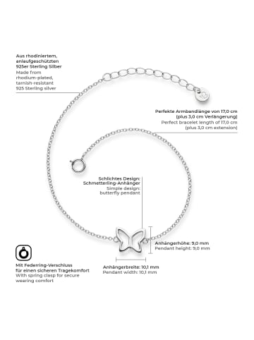 Glanzstücke München Armband Schmetterling Sterling Silber in silber