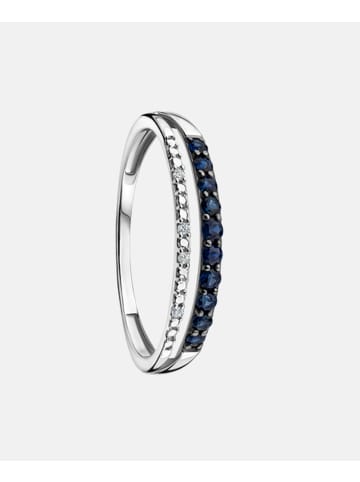 Diamant L'éternel Ring aus 375 Weißgold mit Diamant mit Saphir