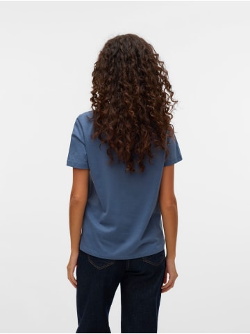 Vero Moda 2er-SET Kurzarm-T-Shirt mit Rundhalsausschnitt in Blau-2