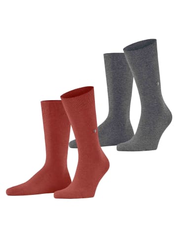 Burlington Socken 2er Pack in Rot/Grau