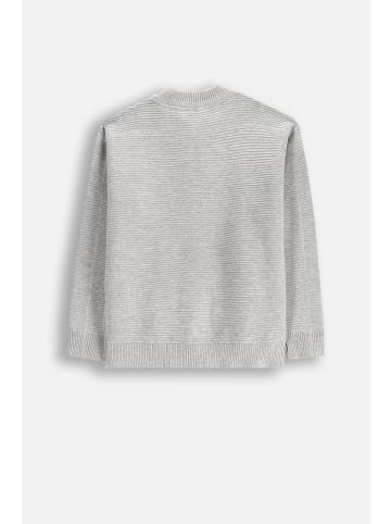 Coccodrillo Strickjacke mit Reißverschluss in grau