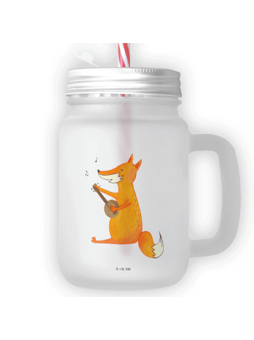 Mr. & Mrs. Panda Glas Für Smoothies Fuchs Gitarre ohne Spruch in Transparent