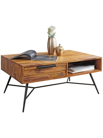 KADIMA DESIGN Couchtisch | Sheesham, 87x41x55cm, Schublade, Stauraum