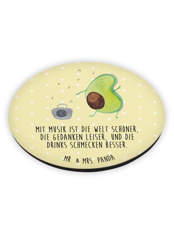 Mr. & Mrs. Panda magnet Avocado Tanzen mit Spruch in Gelb Pastell