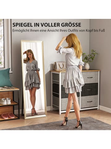 HOMCOM Ganzkörperspiegel-50L x 4B x 160H cm-Gold