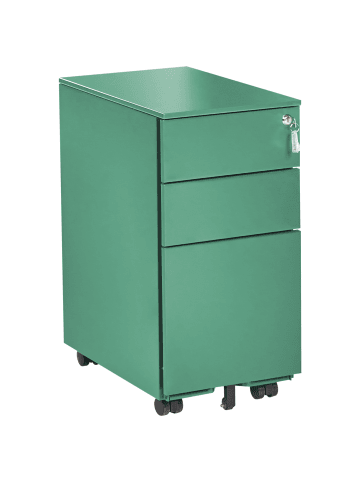 Beliani Büroschrank BOLSENA in Grün - (W) 30 x (H) 60 x (L) 45 cm