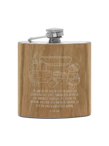 Mr. & Mrs. Panda Flachmann Igel Maronen mit Spruch in Braun