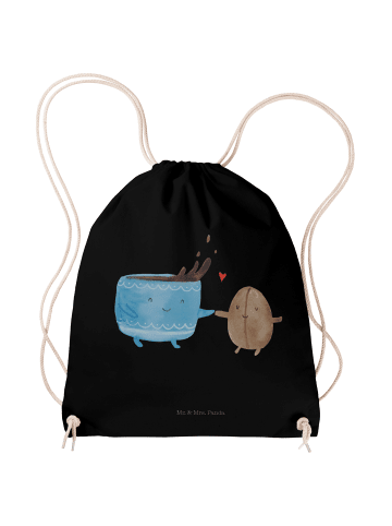 Mr. & Mrs. Panda gym rucksack Kaffee Bohne ohne Spruch in Schwarz