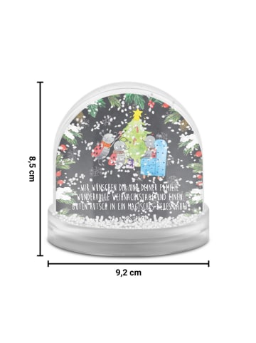 Mr. & Mrs. Panda Schneekugel Weihnachten Smörle mit Spruch in Kreidetafel