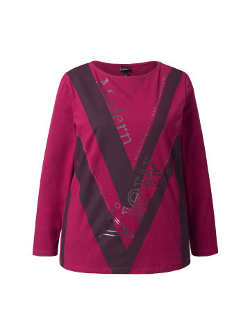 Ulla Popken Langarmshirt in bordeaux