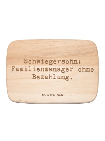 Mr. & Mrs. Panda Brotzeitbrett Spruch Schwiegersohn Manager mit ... in Transparent
