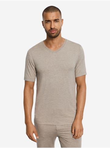 Hanro V-Shirt Casuals in hazelnut melange
