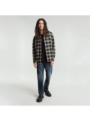 G-Star Raw Langarmhemd in dk moss arthur check