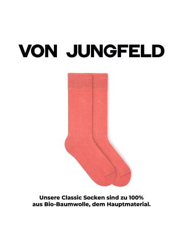 von Jungfeld Classic Socken Signature in Hot Coral