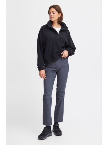 North Bend Fleecejacke NBConza W 233742MMM  Modischer Fleecepullover mit Troyer Kragen in Schwarz