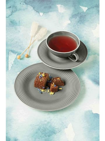 Seltmann Weiden 6er Set Brotteller Beat Color Glaze ø 17 cm in Perlgrau