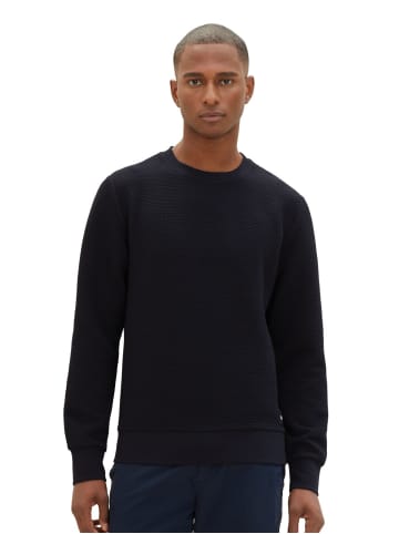 Tom Tailor Sweatshirt QUILTED SWEAT in Blau