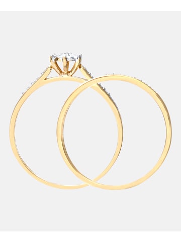 Diamant L'éternel Ring aus 375 Gelbgold mit 0.05 Karat Diamant