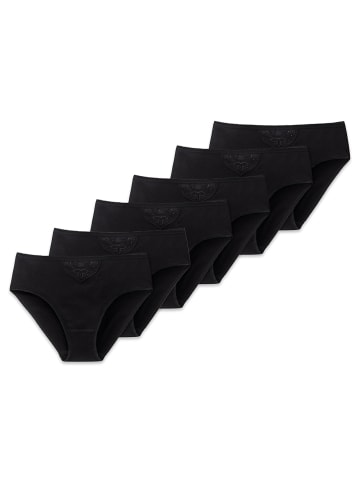 Schiesser Slip 6er Pack in Schwarz