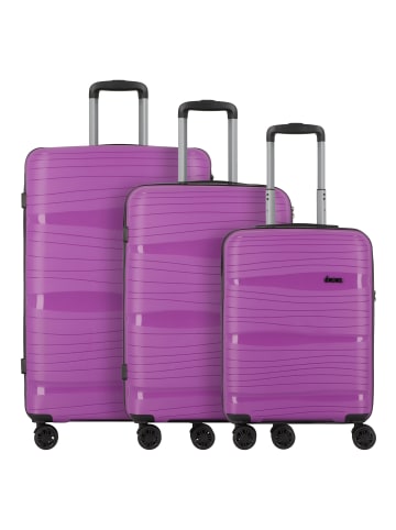 D&N Travel Line 4300 4 Rollen Kofferset 3-teilig in purple