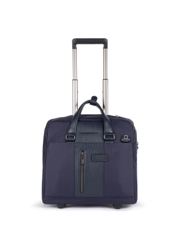 Piquadro Brief 2-Rollen Businesstrolley 40 cm Laptopfach in blue