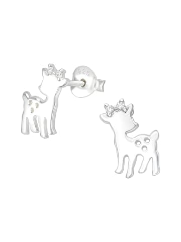 Alexander York Ohrringe, Ohrstecker REHKITZ Zirkonia weiß in 925 Sterling Silber, 2-tlg.