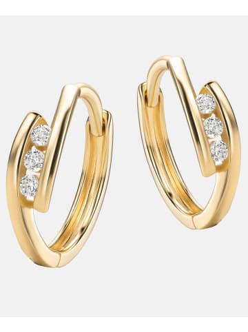 Diamant L'éternel Ohrringe aus 375 Gelbgold mit Zirkonia