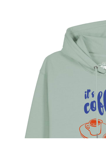 wat? Apparel Sweatshirt Its coffee time in Aloe