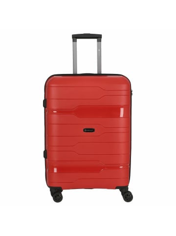Check.In Memphis - 4-Rollen-Trolley 67 cm (blau) in rot