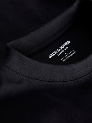 Jack & Jones Basic T-Shirt Kurzarm Dropped Shoulder Shirt JJEURBAN in Schwarz