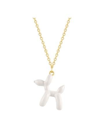 Glanzstücke München Kette Ballon-Hund aus Sterling Silber in gelbgold