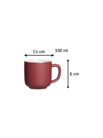 Ritzenhoff & Breker Espressotasse mit Untertasse Jasper 100 ml in Beere