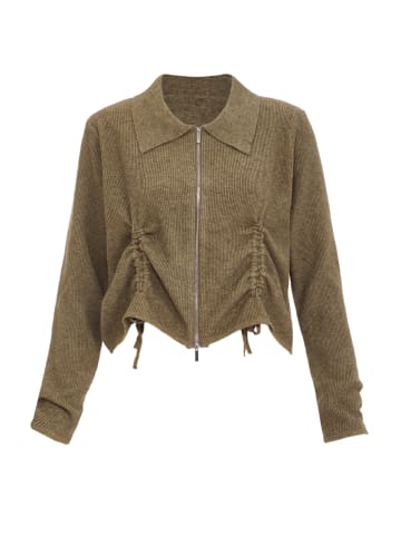 faina Women Cardigan in Oliv Melange