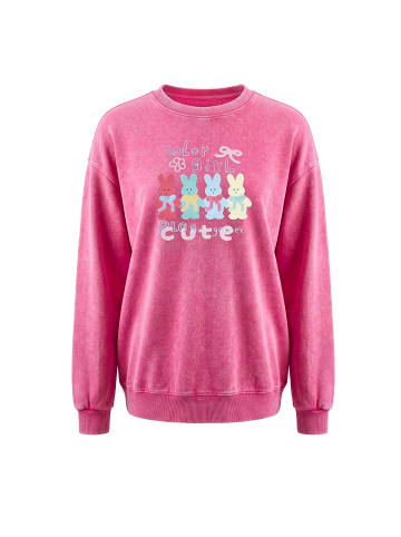 myMo Women Sweatshirt in Fuchsia