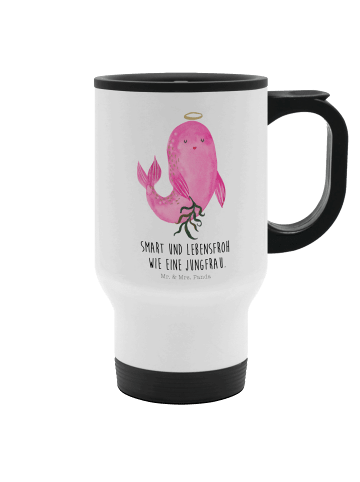 Mr. & Mrs. Panda Thermobecher To Go Sternzeichen Jungfrau mit Sp... in Weiß