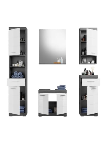 ebuy24 Badmöbelset Scout Weiß 164 x 34 cm