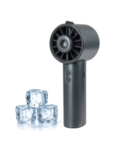 AWAVE Tragbarer Handventilator mit Sprühnebelfunktion | Schwarz in Schwarz