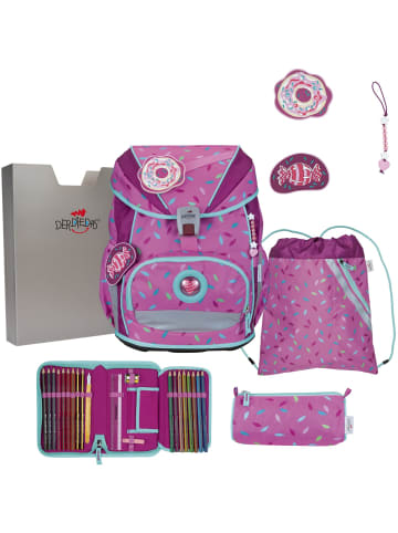DerDieDas derdiedas Schulranzen Set 5-tlg. ErgoFlex Superlight Sweet Sprinkles in pink