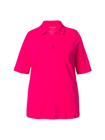 Ulla Popken Poloshirt in rot pink
