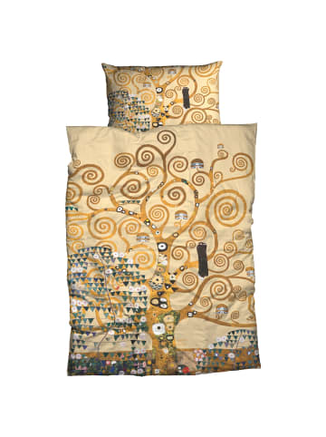 Casatex Bettwäsche Gustav Klimt Lebensbaum in Beige