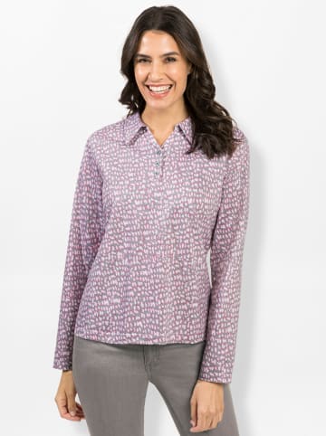 WITT WEIDEN Poloshirt in hortensie-steingrau-bedruckt